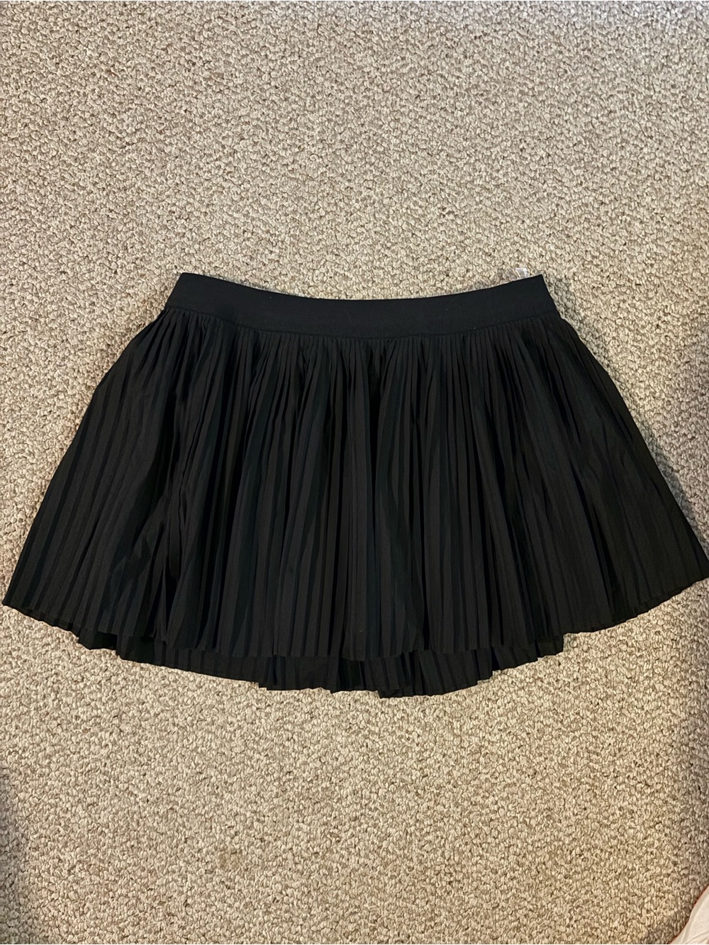Black Pleated Mini Skort